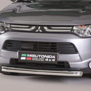 Oval Tube inox - Diamètre 63 chromé - MITSUBISHI - OUTLANDER 09/2012-12/2014