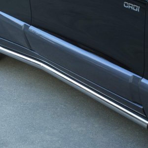 Protection bas de caisse tube inox chromé - HYUNDAI - SANTA-FE 01/2000-05/2005 - 5 portes