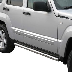 Protection bas de caisse tube inox chromé - JEEP - CHEROKEE 01/2014-09/2018 - 5 portes