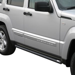 Protection bas de caisse tube inox noir mat - JEEP - CHEROKEE 01/2008-12/2013 - 5 portes