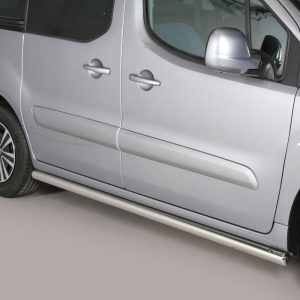 Protection bas de caisse tube inox chromé - PEUGEOT - PARTNER 08/2018-02/2024 - L2