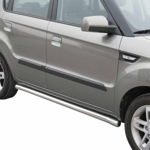 Protection bas de caisse tube inox chromé - KIA - SOUL 01/2009-12/2011 - 5 portes