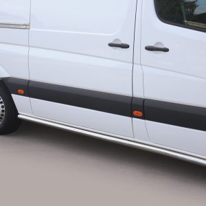 Protection bas de caisse tube inox chromé - MERCEDES - SPRINTER 01/2007-12/2013 - L2