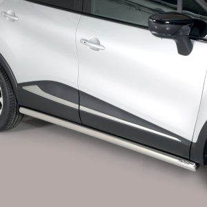 Protection bas de caisse tube inox chromé - RENAULT - CAPTUR 01/2013-08/2017 - 5 portes