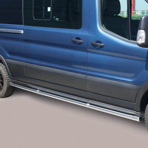 Protection bas de caisse tube inox chromé - FORD - TRANSIT 2T 01/2014-12/2019 - Trac L2H2