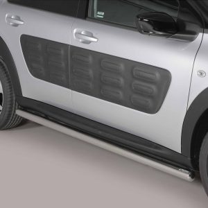 Protection bas de caisse tube inox chromé - CITROEN - C4 CACTUS 01/2014-03/2018 - 5 portes