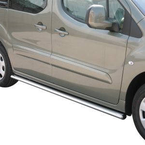 Protection bas de caisse tube inox chromé - PEUGEOT - PARTNER 08/2018-02/2024 - L1